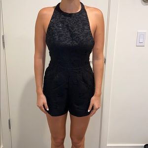 Blackless black textured romper